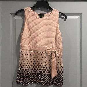 Bebe Pink and Brown Floral Silk Top